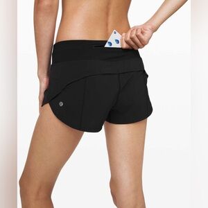 NWOT Lululemon Speed Up Short 2.5" Black- size 12